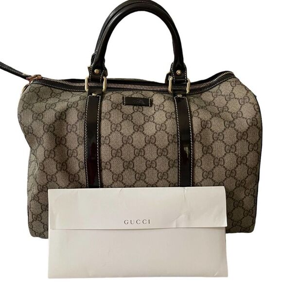 Gucci Boston Joy Bag Handbag Monogram GG Medium Supreme - Picture 1 of 12